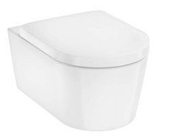 HANSGROHE - EluPura S Závěsné WC se sedátkem SoftClose, Rimless, AquaHelix Flush, HygieneEffect, EcoSmart, bílá (62055450)