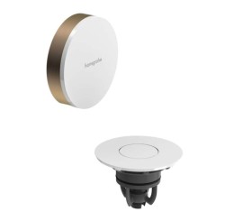 HANSGROHE - Flexaplus Vrchní sada k vanové odtokové a přepadové soupravě s napouštěním, Push-Open, kartáčovaný bronz/vysoce lesklá bílá (58187140)