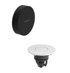 HANSGROHE - Flexaplus Vrchní sada k vanové odtokové a přepadové soupravě s napouštěním, Push-Open, matná černá/vysoce lesklá bílá (58187670)