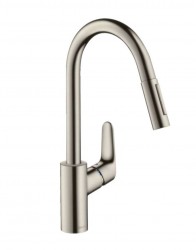 HANSGROHE - Focus M41 Dřezová baterie s výsuvnou sprškou, vzhled nerezu (31815800)