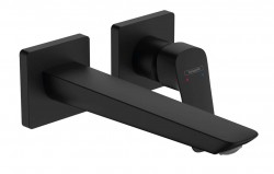 HANSGROHE - Logis Umyvadlová baterie pod omítku, s výpustí, 2-otvorová instalace, EcoSmart, matná černá (71256670)