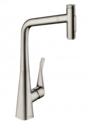 HANSGROHE - M71 Dřezová baterie M7117-H320 s výsuvnou sprškou, sBOX, vzhled nerezu (73816800)