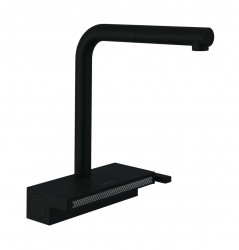 HANSGROHE - M81 Dřezová baterie Aquno Select 250 s výsuvnou koncovkou a plochým sprchovým proudem, sBox, matná černá (73830670)