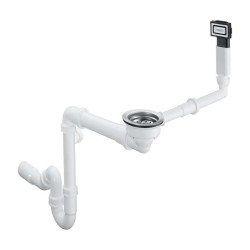 HANSGROHE - Odtoková a přepadová souprava pro granitový jednodřez, chrom (43927000)
