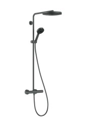 HANSGROHE - Pulsify S Puro Sprchový set s termostatem, průměr 26 cm, 3 proudy, EcoSmart, kartáčovaný černý chrom (24237340)