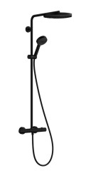 HANSGROHE - Pulsify S Puro Sprchový set s termostatem, průměr 26 cm, 3 proudy, EcoSmart, matná černá (24237670)
