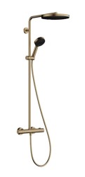 HANSGROHE - Pulsify S Puro Sprchový set s termostatem, průměr 26 cm, 3 proudy, kartáčovaný bronz (24236140)