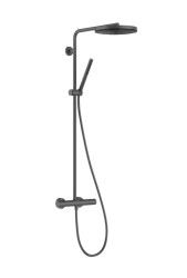 HANSGROHE - Pulsify S Puro Sprchový set s termostatem, průměr 26 cm, EcoSmart, kartáčovaný černý chrom (24223340)