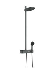 HANSGROHE - Pulsify S Sprchový set s termostatem, průměr 26 cm, 3 proudy, EcoSmart, kartáčovaný černý chrom (24241340)