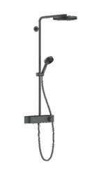 HANSGROHE - Pulsify S Sprchový set s termostatem, průměr 26 cm, 3 proudy, kartáčovaný černý chrom (24220340)