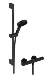 HANSGROHE - Pulsify Select S Sprchový set s termostatem, 3 proudy, EcoSmart, matná černá (24272670)
