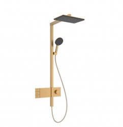 HANSGROHE - Raindance Alive Q Sprchový set s termostatem, 21x34 cm, 3 proudy, EcoSmart, kartáčovaný bronz (24591140)