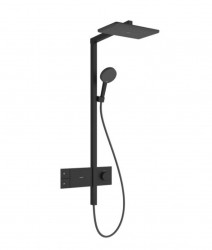 HANSGROHE - Raindance Alive Q Sprchový set s termostatem, 21x34 cm, 3 proudy, EcoSmart, matná černá (24581670)