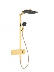 HANSGROHE - Raindance Alive Q Sprchový set s termostatem, 21x34 cm, 3 proudy, leštěný vzhled zlata (24580990)