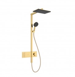 HANSGROHE - Raindance Alive Q Sprchový set s termostatem, 21x34 cm, 3 proudy, leštěný vzhled zlata (24590990)