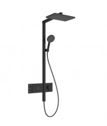 HANSGROHE - Raindance Alive Q Sprchový set s termostatem, 21x34 cm, 3 proudy, matná černá (24590670)