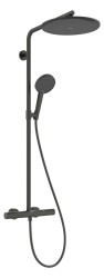 HANSGROHE - Raindance Alive S Puro Sprchový set s termostatem, průměr 30 cm, 3 proudy, EcoSmart+, kartáčovaný černý chrom (24594340)