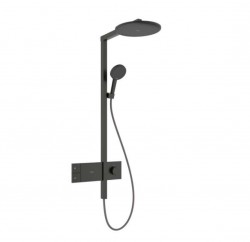 HANSGROHE - Raindance Alive S Sprchový set s termostatem, průměr 30 cm, 3 proudy, kartáčovaný černý chrom (24582340)