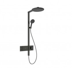 HANSGROHE - Raindance Alive S Sprchový set s termostatem, průměr 30 cm, 3 proudy, kartáčovaný černý chrom (24595340)