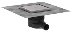 HANSGROHE - RainDrain Brilliance Podlahová vpust, 15x15 cm, kartáčovaná nerezová ocel (56251800)
