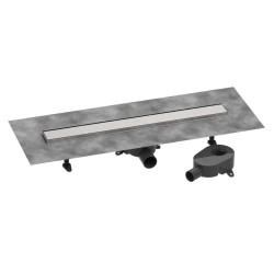 HANSGROHE - RainDrain Go Sprchový žlab 70 cm s oboustranným roštem, pro vložení dlažby, kartáčovaná nerezová ocel (56272800)