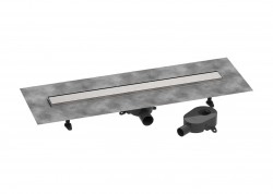 HANSGROHE - RainDrain Go Sprchový žlab 80 cm s oboustranným roštem, pro vložení dlažby, kartáčovaná nerezová ocel (56273800)