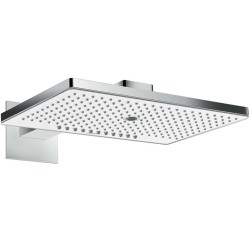 HANSGROHE - Rainmaker Select Hlavová sprcha 460, 3 proudy, Ecosmart 9 l/min, sprchové rameno 46 cm,bílá/chrom (24017400)