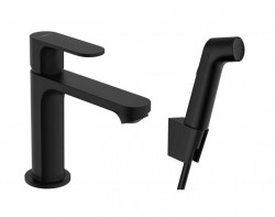 HANSGROHE - Rebris S Umyvadlová baterie s bidetovou sprškou, matná černá (72215670)