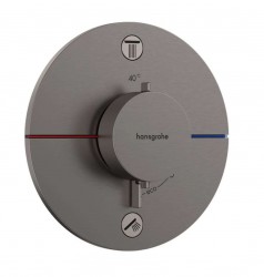 HANSGROHE - ShowerSelect Comfort Termostatická baterie pod omítku, pro 2 spotřebiče, kartáčovaný černý chrom (15554340)