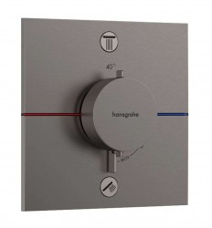 HANSGROHE - ShowerSelect Comfort Termostatická baterie pod omítku, pro 2 spotřebiče, kartáčovaný černý chrom (15572340)