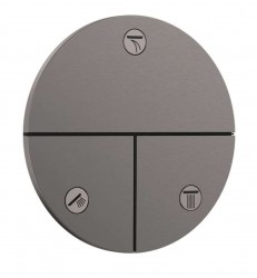 HANSGROHE - ShowerSelect Comfort Ventil pod omítku, pro 3 spotřebiče, kartáčovaný černý chrom (15558340)