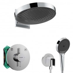 HANSGROHE - Sprchový set s baterií pod omítku, s tělesem, průměr 36 cm, 3 proudy, chrom (SANI21HHH008)