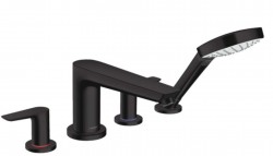 HANSGROHE - Talis E Vanová baterie na okraj vany, 4-otvorová instalace, matná černá (71748670)