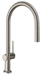 HANSGROHE - Talis M54 Dřezová baterie Talis s výsuvnou koncovkou, vzhled nerezu (72802800)