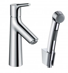 HANSGROHE - Talis S Umyvadlová baterie s výpustí Push-Open a ruční sprchou Bidette, chrom (72290000)