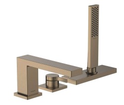 HANSGROHE - Tecturis E Baterie na okraj vany, 3-otvorová instalace, sBox, kartáčovaný bronz (73443140)