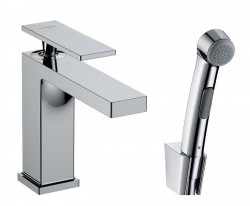 HANSGROHE - Tecturis E Umyvadlová baterie s výpustí Push-Open a bidetovou sprškou, EcoSmart, chrom (73210000)