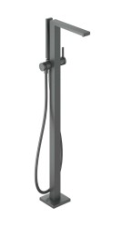 HANSGROHE - Tecturis E Vanová baterie do podlahy, kartáčovaný černý chrom (73445340)