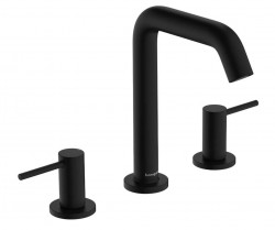 HANSGROHE - Tecturis S Umyvadlová baterie s výpustí Push-Open, 3-otvorová instalace, EcoSmart, matná černá (73330670)