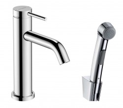 HANSGROHE - Tecturis S Umyvadlová baterie s výpustí Push-Open a bidetovou sprškou, EcoSmart, chrom (73211000)