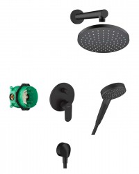 HANSGROHE - Vernis Blend Sprchový set 200 s baterií pod omítku, černá (27911670)