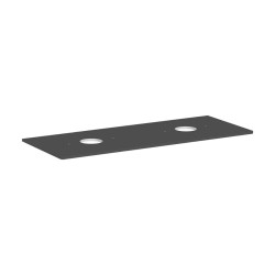 HANSGROHE - Xelu Q Deska pod umyvadlo 136x55 cm, 2 výřezy, matná šedá (54118910)
