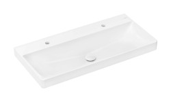 HANSGROHE - Xelu Q Umyvadlo 100x48 cm, bez přepadu, 2 otvory pro baterii, SmartClean, bílá (61040450)