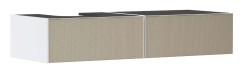 HANSGROHE - Xevolos E Umyvadlová skříňka, 28x137x55 cm, 2 zásuvky, matná bílá/strukturovaný bronz (54319390)