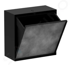 HANSGROHE - XtraStoris Rock Podomítkový odpadkový koš 6 l, matná černá (56090670)