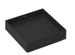 HANSGROHE - Xuniva Evo E Umyvadlo na desku, 40x40 cm, bez přepadu, bez otvoru pro baterii, matná černá (60324670)