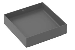 HANSGROHE - Xuniva Evo E Umyvadlo na desku, 40x40 cm, bez přepadu, bez otvoru pro baterii, matná šedá (60324760)
