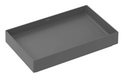 HANSGROHE - Xuniva Evo E Umyvadlo na desku, 65x40 cm, bez přepadu, bez otvoru pro baterii, matná šedá (60326760)