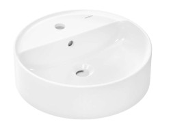 HANSGROHE - Xuniva S Umývátko na desku, průměr 45 cm, s přepadem, otvor pro baterii, bílá (60169450)
