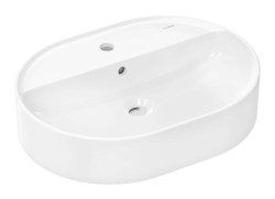 HANSGROHE - Xuniva U Umyvadlo na desku, 60x45 cm, s přepadem, otvor pro baterii, bílá (60171450)